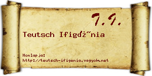 Teutsch Ifigénia névjegykártya